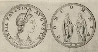 An illustration from Numismata imperatorum romanorum praestantiora a Julio Caesare ad Postumum et tyrannos (1694)