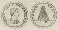 An illustration from Numismata imperatorum romanorum praestantiora a Julio Caesare ad Postumum et tyrannos (1694)