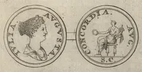 An illustration from Numismata imperatorum romanorum praestantiora a Julio Caesare ad Postumum et tyrannos (1694)