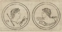 An illustration from Observationes et conjecturae in numismata quaedam antiqva : párergon Laurentii Begeri ... Accedunt duae ill. Ez. Spanhemii ad authorem epistolae, iisque interjecta authorus ad priorem responsoria (1691)