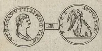An illustration from Numismata imperatorum romanorum praestantiora a Julio Caesare ad Postumum et tyrannos (1694)