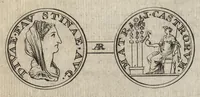 An illustration from Numismata imperatorum romanorum praestantiora a Julio Caesare ad Postumum et tyrannos (1694)