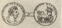 An illustration from Numismata imperatorum romanorum praestantiora a Julio Caesare ad Postumum et tyrannos (1694)