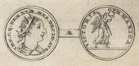 An illustration from Numismata imperatorum romanorum praestantiora a Julio Caesare ad Postumum et tyrannos (1694)