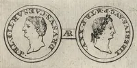 An illustration from Numismata imperatorum romanorum praestantiora a Julio Caesare ad Postumum et tyrannos (1694)