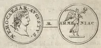An illustration from Numismata imperatorum romanorum praestantiora a Julio Caesare ad Postumum et tyrannos (1694)