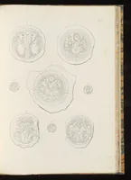 An illustration from Vetri ornati di figure in oro, trovati nei cimiteri dei cristiani primitivi di Roma (1858)