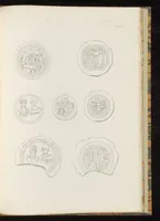 An illustration from Vetri ornati di figure in oro, trovati nei cimiteri dei cristiani primitivi di Roma (1858)