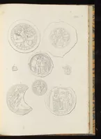 An illustration from Vetri ornati di figure in oro, trovati nei cimiteri dei cristiani primitivi di Roma (1858)