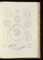 An illustration from Vetri ornati di figure in oro, trovati nei cimiteri dei cristiani primitivi di Roma (1858)