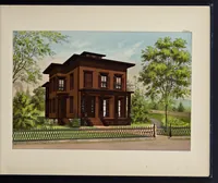 Picture 2 of 15 from Exterior decoration : a treatise on the artistic use of colors in the ornamentation of buildings and a series of designs, illustrating the effects of different combinations of colors in connection with various styles of architecture (1885), leaf 34