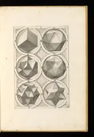 Picture 9 of 24 from Perspectiua corporum regularium : das ist, ein fleyssige Fürweysung, wie die fünff regulirten Cörper, daruon Plato inn Timaeo, vnnd Euclides inn sein Elementis schreibt, &c.; durch einen sonderlichen, newen, behenden vnd gerechten Weg, der vor nie im Gebrauch ist gesehen worden, gar künstlich inn die Perspectiua gebracht : vnd darzu ein schöne Anleytung, wie auss denselbigen fünff Cörpern one Endt, gar viel andere Cörper, mancherley Art vnd Gestalt, gemacht unnd gefunden werden mügen : allen Liebhabern der freyen Kunst zu Ehrn / ǂc durch Wentzeln Jamnitzer, burgern vnd Goldtschmid in Nürmberg, mit Götlicher Hülff an Tag geben &c (1568), leaf 38