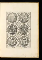 Picture 11 of 24 from Perspectiua corporum regularium : das ist, ein fleyssige Fürweysung, wie die fünff regulirten Cörper, daruon Plato inn Timaeo, vnnd Euclides inn sein Elementis schreibt, &c.; durch einen sonderlichen, newen, behenden vnd gerechten Weg, der vor nie im Gebrauch ist gesehen worden, gar künstlich inn die Perspectiua gebracht : vnd darzu ein schöne Anleytung, wie auss denselbigen fünff Cörpern one Endt, gar viel andere Cörper, mancherley Art vnd Gestalt, gemacht unnd gefunden werden mügen : allen Liebhabern der freyen Kunst zu Ehrn / ǂc durch Wentzeln Jamnitzer, burgern vnd Goldtschmid in Nürmberg, mit Götlicher Hülff an Tag geben &c (1568), leaf 44