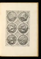 An illustration from Perspectiua corporum regularium : das ist, ein fleyssige Fürweysung, wie die fünff regulirten Cörper, daruon Plato inn Timaeo, vnnd Euclides inn sein Elementis schreibt, &c.; durch einen sonderlichen, newen, behenden vnd gerechten Weg, der vor nie im Gebrauch ist gesehen worden, gar künstlich inn die Perspectiua gebracht : vnd darzu ein schöne Anleytung, wie auss denselbigen fünff Cörpern one Endt, gar viel andere Cörper, mancherley Art vnd Gestalt, gemacht unnd gefunden werden mügen : allen Liebhabern der freyen Kunst zu Ehrn / ǂc durch Wentzeln Jamnitzer, burgern vnd Goldtschmid in Nürmberg, mit Götlicher Hülff an Tag geben &c (1568)