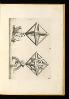 An illustration from Perspectiua corporum regularium : das ist, ein fleyssige Fürweysung, wie die fünff regulirten Cörper, daruon Plato inn Timaeo, vnnd Euclides inn sein Elementis schreibt, &c.; durch einen sonderlichen, newen, behenden vnd gerechten Weg, der vor nie im Gebrauch ist gesehen worden, gar künstlich inn die Perspectiua gebracht : vnd darzu ein schöne Anleytung, wie auss denselbigen fünff Cörpern one Endt, gar viel andere Cörper, mancherley Art vnd Gestalt, gemacht unnd gefunden werden mügen : allen Liebhabern der freyen Kunst zu Ehrn / ǂc durch Wentzeln Jamnitzer, burgern vnd Goldtschmid in Nürmberg, mit Götlicher Hülff an Tag geben &c (1568)
