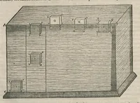 An illustration from Athanasii Kircheri e Soc. Jesu Mundus subterraneus : in XII libros digestus; quo divinum subterrestris mundi opificium, mira ergasteriorum naturae in eo distributio, verbo Pantamorphon [Greek work romanized] Protei regnum, universae denique naturae majestas & divitiae summa rerum varietate exponuntur, abditorum effectuum causae acri indagine inquisitae demonstrantur, cognitae per artis & naturae conjugium ad humanae vitae necessarium usum vario experimentorum apparatu, necnon novo modo & ratione applicantur (1678)