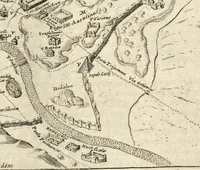 An illustration from Splendore dell'antica e moderna Roma : nel qvale si rappresentano tutti i principali tempii, teatri, anfiteatri, cerchi, naumachie, archi trionfali, obelischi, palagii, terme, curie, basiliche, fatti delli ré, consoli, dittatori, & imperadori romani : dignità ciuili, e militari, ordine de' trionfi, nomi di tutti i trionfanti, sacrificio militare; colonna Traiana, colonna Antonina, colonna milliaria, colonna rostrata, & colonna bellica; con li più segnalati giardini de gli antichi, e moderni Romani & altre cose notabili, con fatti, & imprese di quelli, da'quali sono stati eretti, e dedicati. : et in questa vltima impressione abbellito di molti disegni antichi, e moderni; & aggiuntoui le descrittioni delle figure cauate dall'antichi medaglie de gl'imperadori, in quatto linguagi latino, italiano, tedesco, e francese, per vtilità commune (1641)