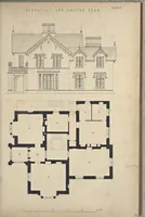An illustration from Rural architecture : a series of designs, for ornamental cottages and villas, exemplified in plans, elevations, sections, and details, with descriptions (1856)