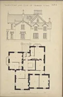 Picture 3 of 79 from Rural architecture : a series of designs, for ornamental cottages and villas, exemplified in plans, elevations, sections, and details, with descriptions (1856), leaf 118