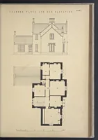Picture 10 of 79 from Rural architecture : a series of designs, for ornamental cottages and villas, exemplified in plans, elevations, sections, and details, with descriptions (1856), leaf 132