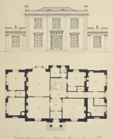 An illustration from Rural architecture : a series of designs, for ornamental cottages and villas, exemplified in plans, elevations, sections, and details, with descriptions (1856)