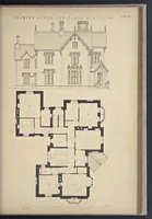 Picture 34 of 79 from Rural architecture : a series of designs, for ornamental cottages and villas, exemplified in plans, elevations, sections, and details, with descriptions (1856), leaf 182