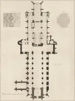 An illustration from The antiquities of the priory of Christ-church, Hants. : consisting of plans, sections, elevations, details, and perspective views, accompanied by historical and descriptive accounts of the priory church : together with some general particulars of the castle and borough (1834)