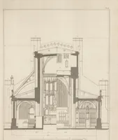 An illustration from The antiquities of the priory of Christ-church, Hants. : consisting of plans, sections, elevations, details, and perspective views, accompanied by historical and descriptive accounts of the priory church : together with some general particulars of the castle and borough (1834)