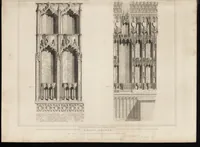 An illustration from The antiquities of the priory of Christ-church, Hants. : consisting of plans, sections, elevations, details, and perspective views, accompanied by historical and descriptive accounts of the priory church : together with some general particulars of the castle and borough (1834)