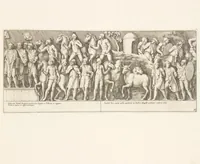 An illustration from Colvmna Antoniniana Marci Avrelii Antonini Avgvsti : rebvs gestis insignis germanis simvl, et sarmatis, gemino bello devictis ex s. c. Romae in Antonini foro, ad viã Flaminiã, erecta (1672)