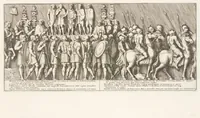 An illustration from Colvmna Antoniniana Marci Avrelii Antonini Avgvsti : rebvs gestis insignis germanis simvl, et sarmatis, gemino bello devictis ex s. c. Romae in Antonini foro, ad viã Flaminiã, erecta (1672)
