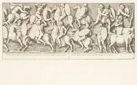 An illustration from Colvmna Antoniniana Marci Avrelii Antonini Avgvsti : rebvs gestis insignis germanis simvl, et sarmatis, gemino bello devictis ex s. c. Romae in Antonini foro, ad viã Flaminiã, erecta (1672)
