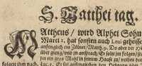 An illustration from Fest-Chronica : darinen viel ausserlesene, denckwirdige Historien oder Geschicht, die sich auff die Feyer vnd Sontage zugetragen in der Erklerung der darauff geordenten Euangelien nach Gelegenheit nützlich einzuführen : dessgleichen mancherley schöne Exempel wie Gott den rechten Gebrauch solcher Heiligtage belohnet vnd den Missbrauch gestrafft (1591)