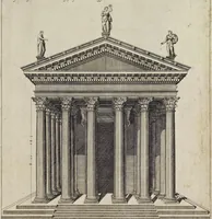 An illustration from Libro d'Antonio Labacco appartenente a l'architettvra nel qval si figvrano alcvne notabili antiqvita di Roma (1559)