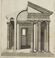 An illustration from Libro d'Antonio Labacco appartenente a l'architettvra nel qval si figvrano alcvne notabili antiqvita di Roma (1559)