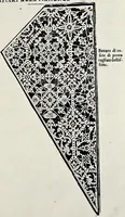 Picture 6 of 6 from Ornamento nobile, per ogni gentil matrona : dove si contiene bavari, frisi d'infinita bellezza, lauori, per linzuoli trauerse, e facuoli : ... con ponti in aria fiamenghi ... (1876), leaf 34