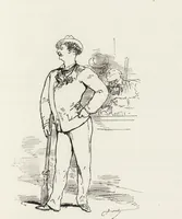 An illustration from La vie hors de chez soi (comédie de notre temps) l'hiver, le printemps, l'été, l'automne; études au crayon et à la plume (1876)