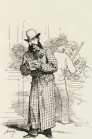 An illustration from La vie hors de chez soi (comédie de notre temps) l'hiver, le printemps, l'été, l'automne; études au crayon et à la plume (1876)