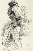 An illustration from La vie hors de chez soi (comédie de notre temps) l'hiver, le printemps, l'été, l'automne; études au crayon et à la plume (1876)