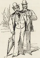An illustration from La vie hors de chez soi (comédie de notre temps) l'hiver, le printemps, l'été, l'automne; études au crayon et à la plume (1876)