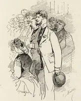 Picture 91 of 461 from La vie hors de chez soi (comédie de notre temps) l'hiver, le printemps, l'été, l'automne; études au crayon et à la plume (1876), leaf 148