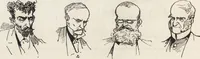 An illustration from La vie hors de chez soi (comédie de notre temps) l'hiver, le printemps, l'été, l'automne; études au crayon et à la plume (1876)