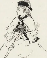 An illustration from La vie hors de chez soi (comédie de notre temps) l'hiver, le printemps, l'été, l'automne; études au crayon et à la plume (1876)