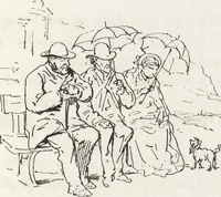 Picture 113 of 461 from La vie hors de chez soi (comédie de notre temps) l'hiver, le printemps, l'été, l'automne; études au crayon et à la plume (1876), leaf 170