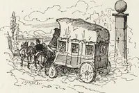 An illustration from La vie hors de chez soi (comédie de notre temps) l'hiver, le printemps, l'été, l'automne; études au crayon et à la plume (1876)