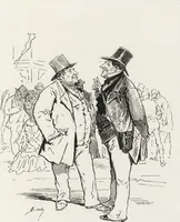 An illustration from La vie hors de chez soi (comédie de notre temps) l'hiver, le printemps, l'été, l'automne; études au crayon et à la plume (1876)