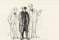 An illustration from La vie hors de chez soi (comédie de notre temps) l'hiver, le printemps, l'été, l'automne; études au crayon et à la plume (1876)