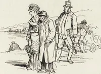 An illustration from La vie hors de chez soi (comédie de notre temps) l'hiver, le printemps, l'été, l'automne; études au crayon et à la plume (1876)