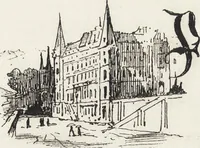 An illustration from La vie hors de chez soi (comédie de notre temps) l'hiver, le printemps, l'été, l'automne; études au crayon et à la plume (1876)