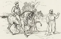 An illustration from La vie hors de chez soi (comédie de notre temps) l'hiver, le printemps, l'été, l'automne; études au crayon et à la plume (1876)